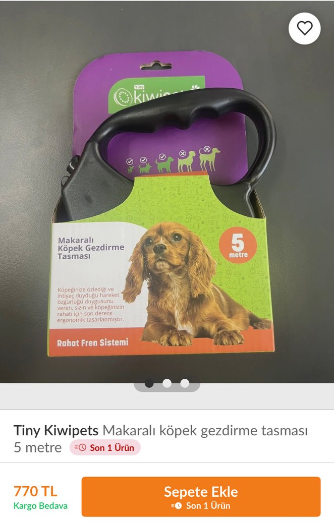 Makaralı Köpek Gezdirme Tasması 5 Metre - Görsel 3