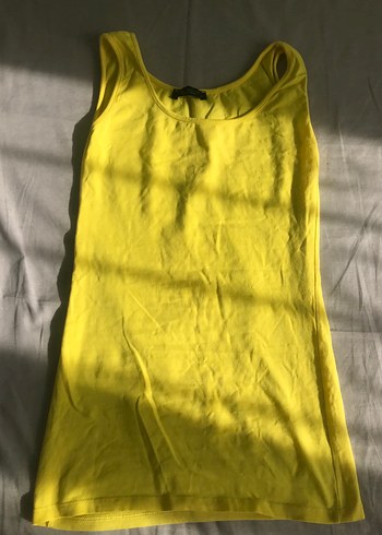 Sarı Kadın Atlet, Kayık Yaka, Düz