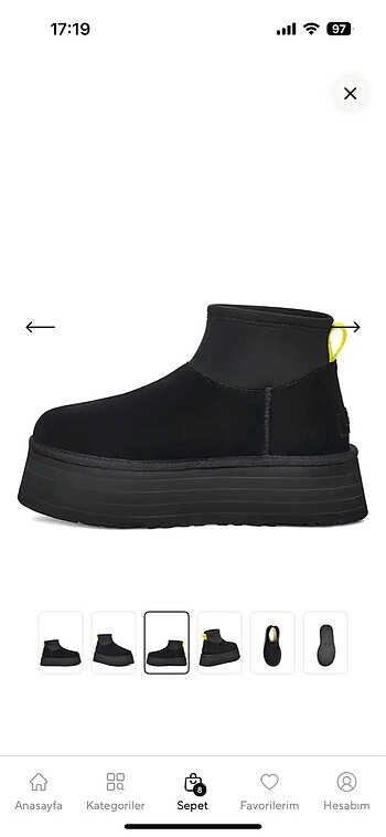 37 Beden siyah Renk Ugg orjinal