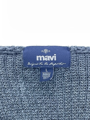 l Beden gri Renk Mavi Jeans Kazak / Triko %70 İndirimli.