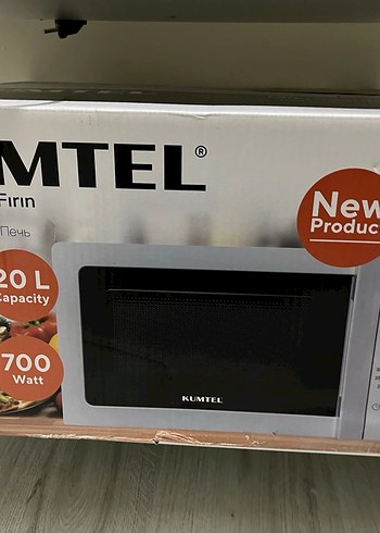 Kumtel 20L Mikrodalga Fırın 700W Gri kutusunda kullanılmadı