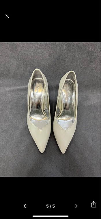 Bershka beyaz-ekru stiletto