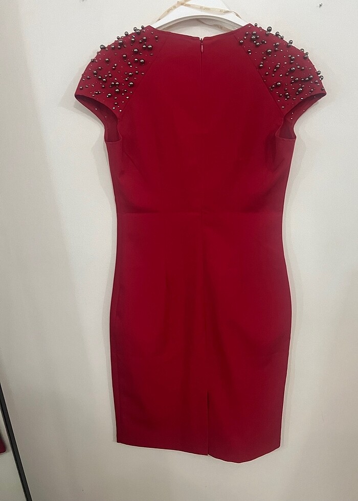 Kırmızı abiye elbise - Görsel 5