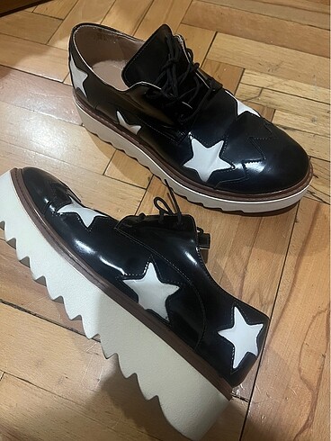 38 Beden siyah Renk Loafer Oxford ayakkabı