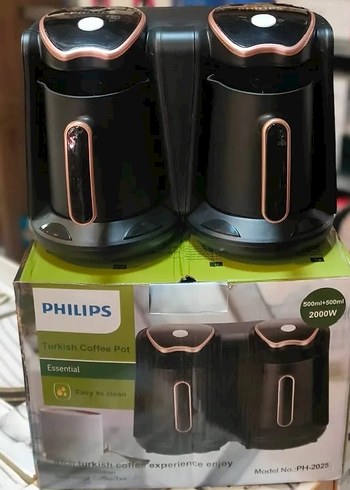 PHILIPS 2000W Türk Kahve Makinesi Çiftli Kahve Cezvesi