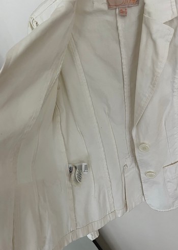 Beyaz Blazer Ceket - Görsel 5
