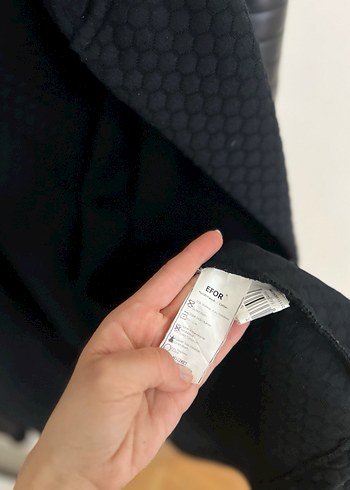 EFOR Siyah Deri Kollu Kapüşonlu Erkek Ceket - Görsel 6