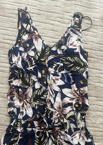 Pastel Renkli V Yaka Tulum - Görsel 3