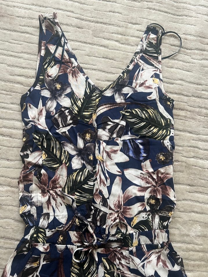 Pastel Renkli V Yaka Tulum - Görsel 3