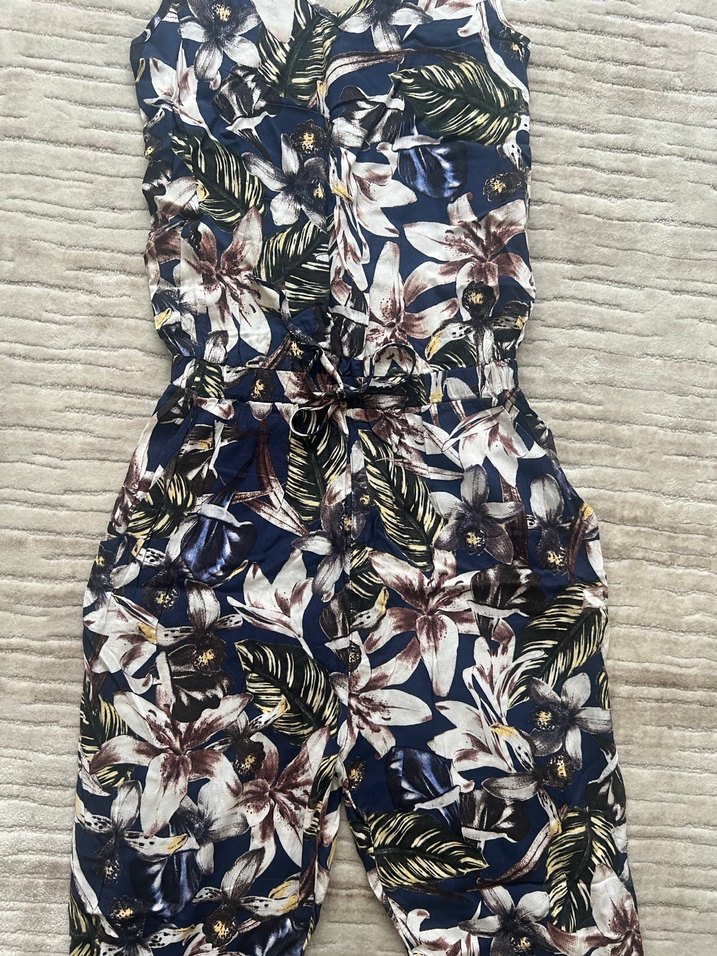 Pastel Renkli V Yaka Tulum - Görsel 2