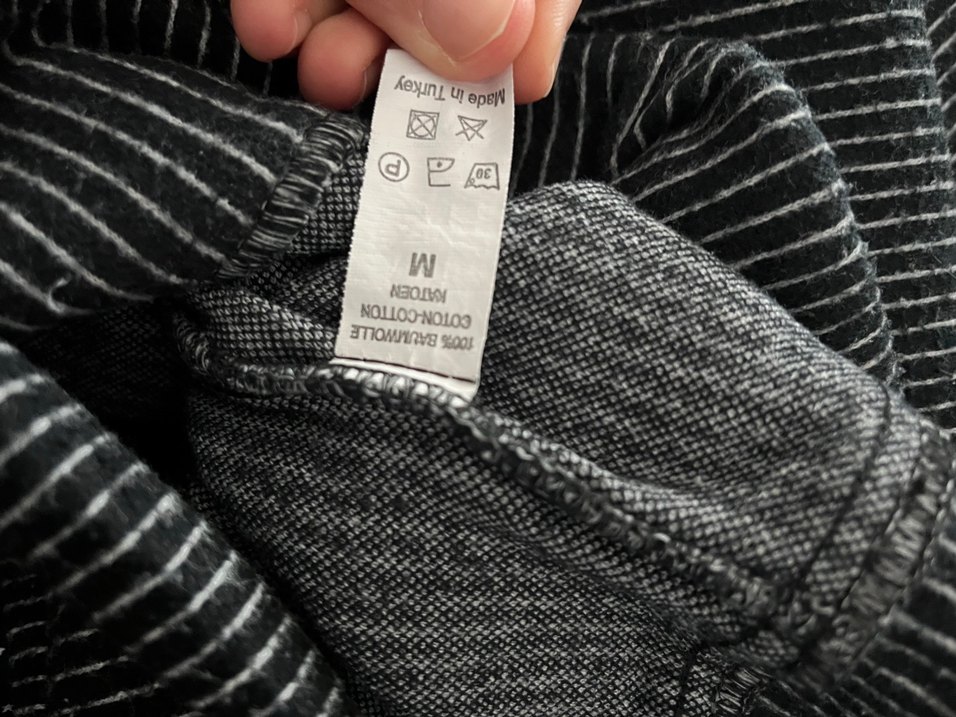 Çizgili Siyah kadın pantolon - Görsel 2