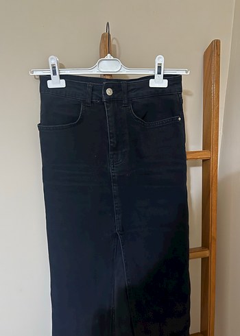 Siyah Kot Midi Boy  Etek - Görsel 2