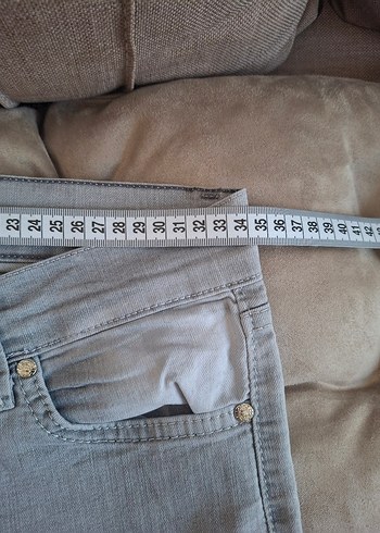 27 Beden gri Renk Gri Kadın Denim Pantolon