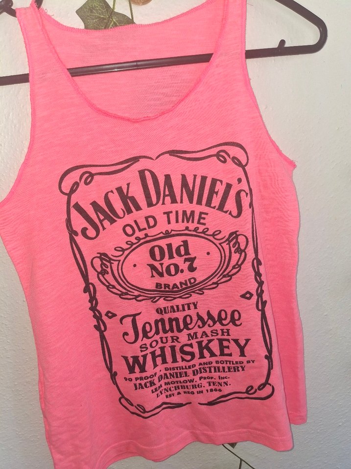 Pembe Baskılı Rock Punk Kolsuz Kadın Atlet - Görsel 3