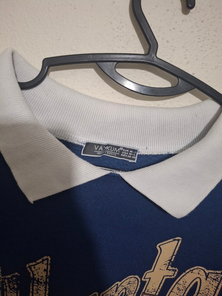 Mavi Oversize Kadın Sweatshirt - Görsel 2