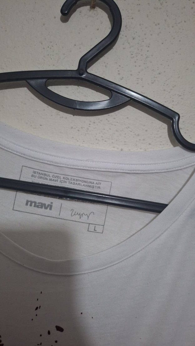 Beyaz Baskılı Kadın Tişört - Görsel 3