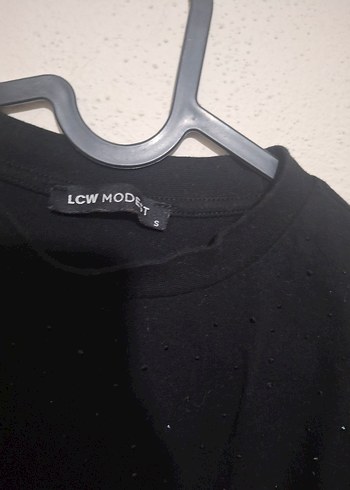 Siyah Kısa Kollu Taşlı Tişört - Görsel 3