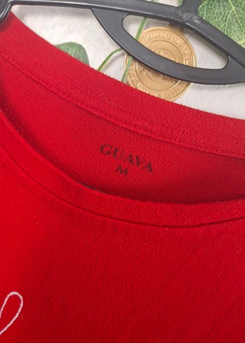 m Beden Kırmızı Uzun Kollu Polar kumaş pijama üst