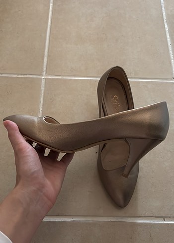 41 Beden Bej Kadın Stiletto Topuklu Ayakkabı
