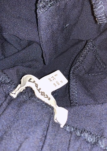 Kadın lacivert Rahat Kesim Kumaş Pantolon - Görsel 5