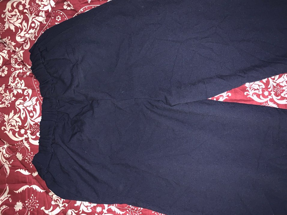 Kadın lacivert Rahat Kesim Kumaş Pantolon - Görsel 4