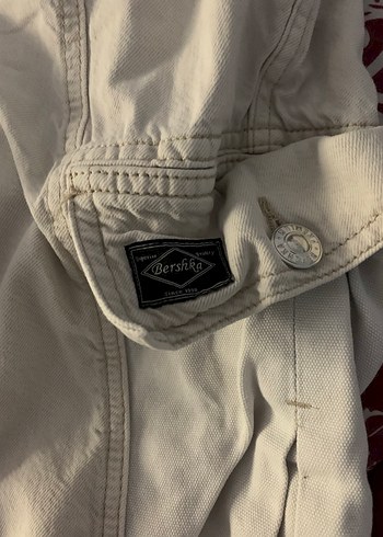 Kadın Beyaz Kemerli Rahat Kumaş Pantolon - Görsel 5