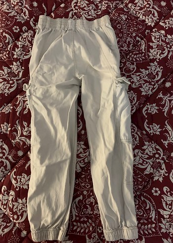 Kadın Beyaz Kemerli Rahat Kumaş Pantolon - Görsel 2