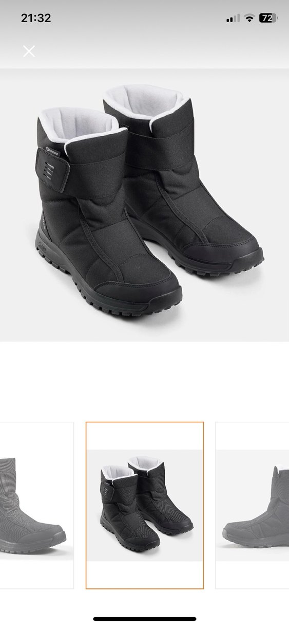 Kadın Siyah Kayak Botu Velcro Bantlı - Görsel 2