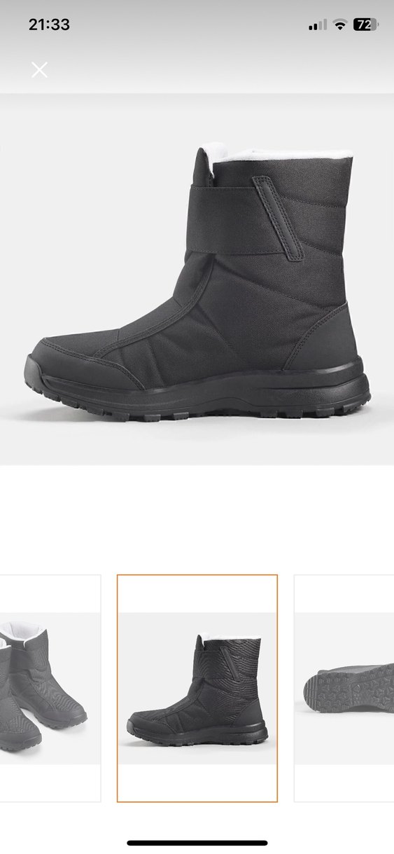 Kadın Siyah Kayak Botu Velcro Bantlı - Görsel 3