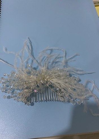 Boncuklu Beyaz Bohem Saç Tokası - Görsel 2