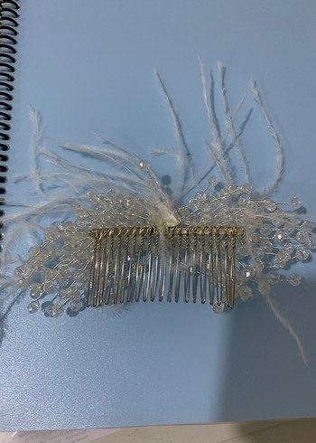 Boncuklu Beyaz Bohem Saç Tokası - Görsel 3