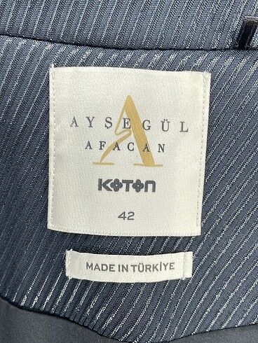 40 Beden siyah Renk Koton Blazer p İndirimli.