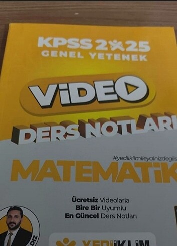 Matematik Video ders notları Yediiklim yayınları