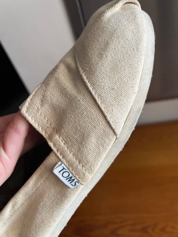 Krem kadın Keten Espadril Ayakkabı - Görsel 5