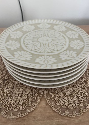 Nakışlı Bohem Gri Bej Tabak 6lı Madame coco - Görsel 2