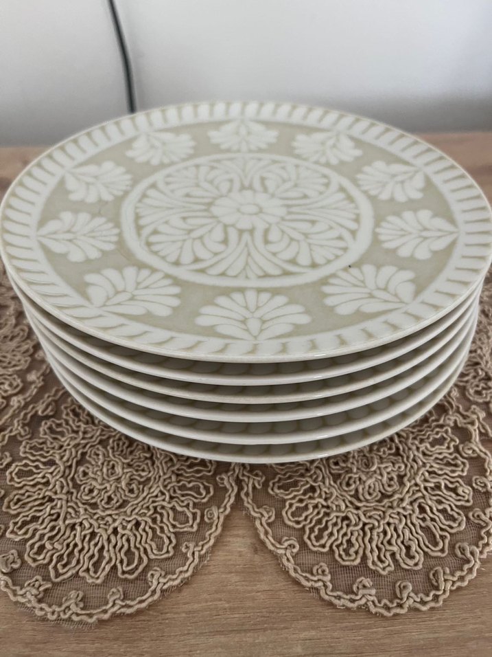 Nakışlı Bohem Gri Bej Tabak 6lı Madame coco - Görsel 2