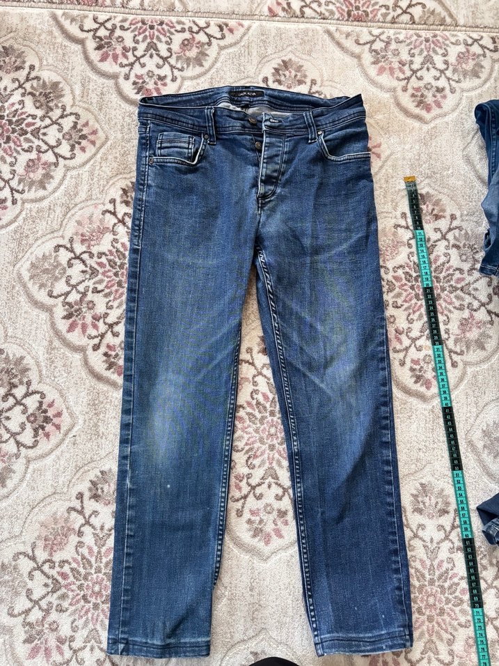 Erkek Mavi Denim Geniş Kesim Kot Pantolon - Görsel 2