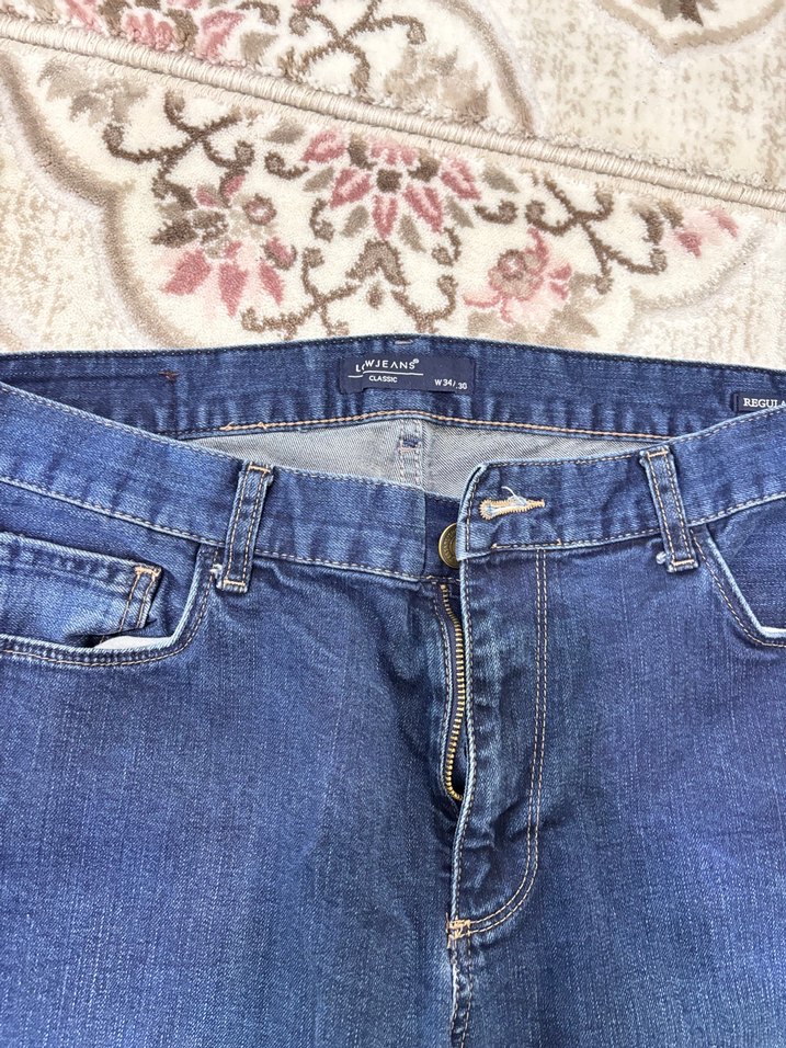 Erkek Lacivert Regular Fit Kot Pantolon - Görsel 4