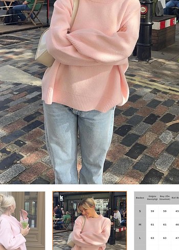 Madmex Pinterest Pembe  Kadın Triko Sweatshirt - Görsel 6