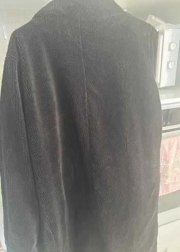 Siyah Midi Düğmeli Kadın Kaban - Görsel 3