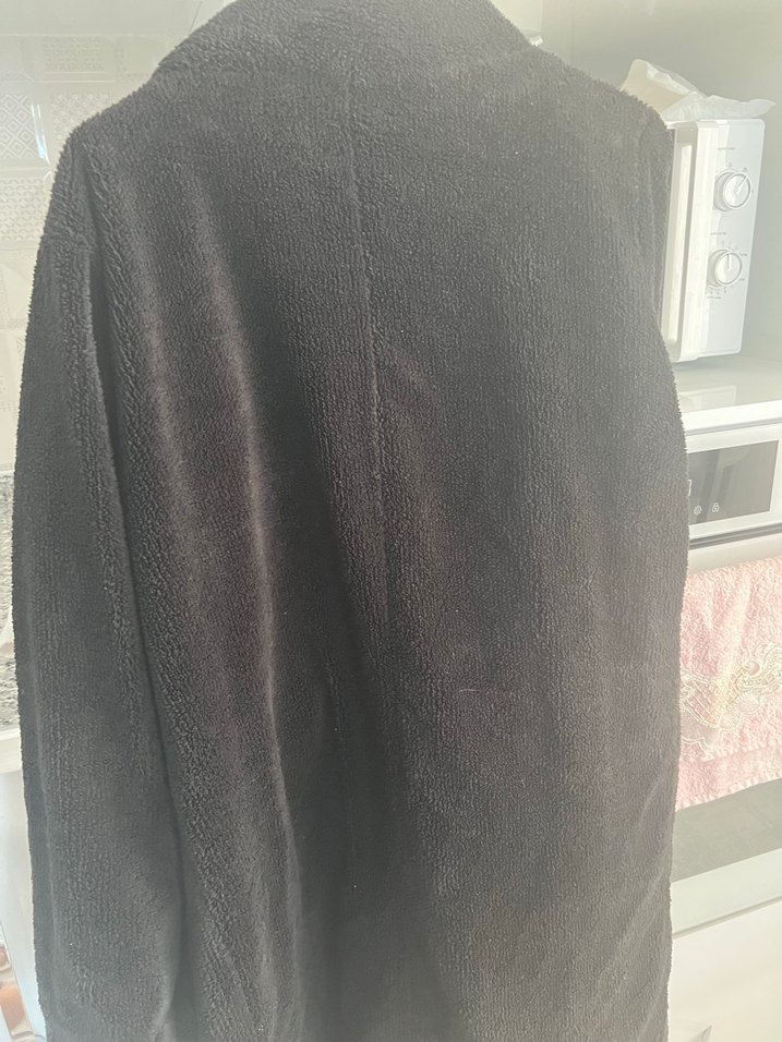 Siyah Midi Düğmeli Kadın Kaban - Görsel 3