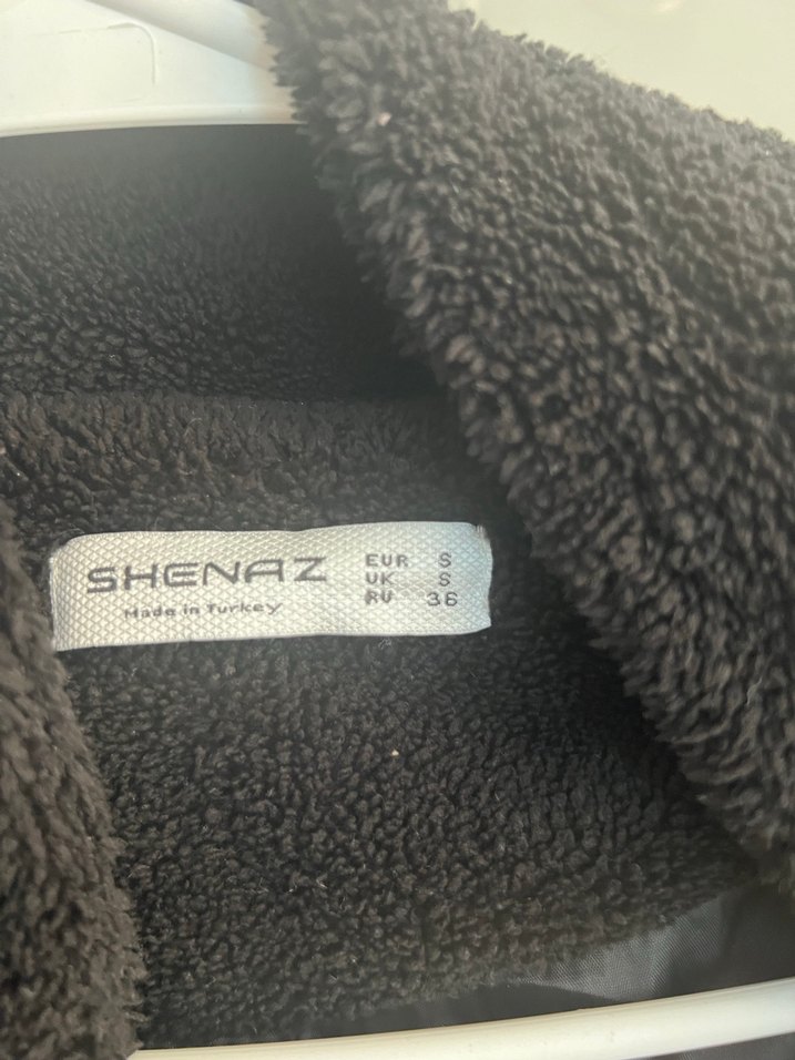 Siyah Midi Düğmeli Kadın Kaban - Görsel 2