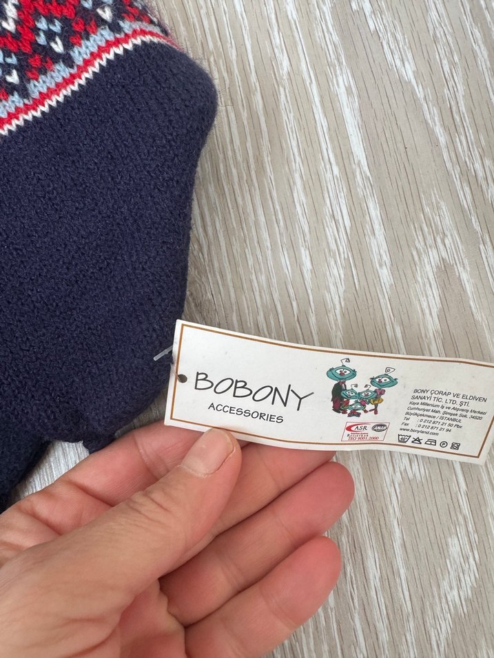 Nakışlı Çok Renkli Erkek Bere ve Atkı Seti - Görsel 2