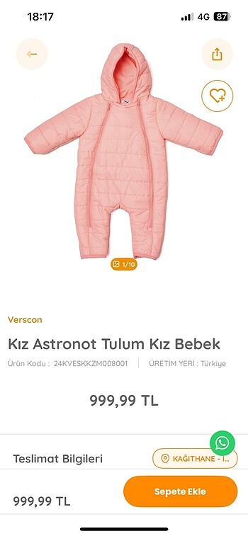 9 Ay Beden Astronot Tulum