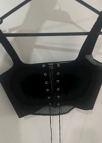 Kadın Lacoste Siyah Mini Strappy Büstiyer - Görsel 2