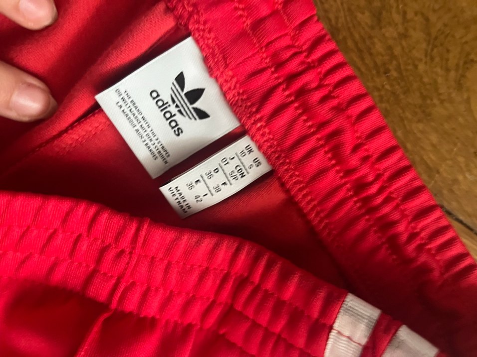 orjinal adidas kırmızı Kadın Spor Eşofman Altı Fermuarlı - Görsel 2