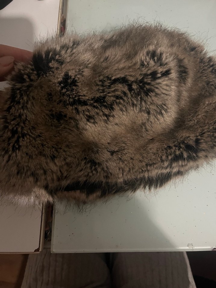 bej kürk şapka - Görsel 2