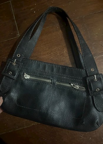 mango siyah Deri Kadın Omuz Çantası - Görsel 3