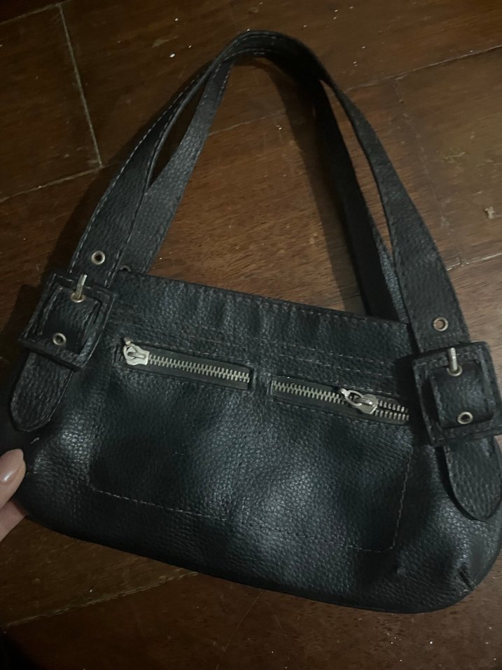 mango siyah Deri Kadın Omuz Çantası - Görsel 3