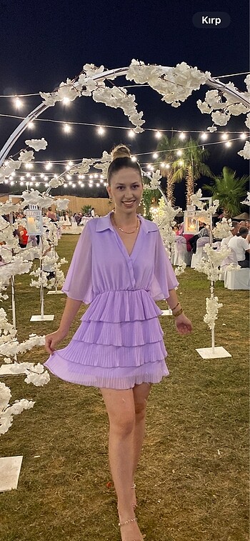 Zara lila elbise